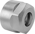 Image of Product. Collet Nut with Hex Drive. Front orientation. Collet Nuts. ER Collet Nuts.