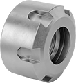 Image of Product. Collet Nut with Slotted Drive. Front orientation. Collet Nuts. ER Collet Nuts.