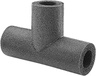 Image of Product. Front orientation. Pipe Insulation. Polyethylene Foam Pipe Insulation, Slit Tees.