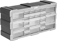 Image of Product. 22 Drawers. Front orientation. Cabinets. Plastic Small-Parts Cabinets, Plastic—Assembled, 22 Drawers.