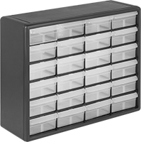 Image of Product. 24 Drawers. Front orientation. Cabinets. Plastic Small-Parts Cabinets, Plastic—Assembled, 24 Drawers.
