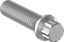 Image of Product. Fully Threaded. Front orientation. 12-Point Screws. Stainless Steel 12-Point Screws, Fully Threaded.