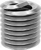 Lubricant-Free Screw-Locking Seize-Resistant Helical Threaded Inserts