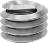 Lubricant-Free Screw-Locking Seize-Resistant Helical Threaded Inserts