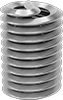 Lubricant-Free Screw-Locking Seize-Resistant Helical Threaded Inserts