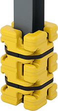 Image of ProductInUse. Front orientation. Column Guards. Adjustable-Size Plastic Column Guards.