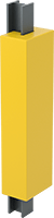 Image of ProductInUse. Shown Installed on an I-Beam. Front orientation. Column Guards. Foam I-Beam Guards.