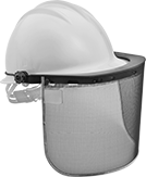 Image of Product. Wire Mesh Lens with Bracket (Hard Hat Sold Separately). Front orientation. Face Shields. Hard-Hat Mount Face Shields.