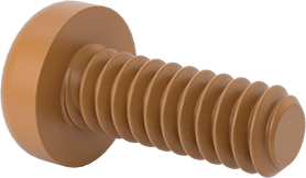 Image of Product. Back orientation. High-Strength High-Temperature PEEK Screw, Pan Head Phillips, 6-32 Thread Size, 3/8" Long.