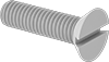High-Strength High-Temperature PEEK Slotted Flat Head Screws