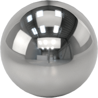 Image of Product. Front orientation. Highly Corrosion-Resistant 316 Stainless Steel Ball, 2.5 mm Diameter.