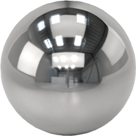 Image of Product. Front orientation. Highly Corrosion-Resistant 316 Stainless Steel Ball, 3 mm Diameter.