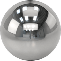 Image of Product. Front orientation. Highly Corrosion-Resistant 316 Stainless Steel Ball, 6 mm Diameter.