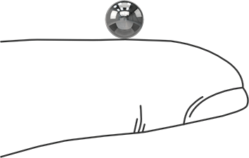 Image of Product. Side1 orientation. Contains SizingReference. Highly Corrosion-Resistant 316 Stainless Steel Ball, 6 mm Diameter.
