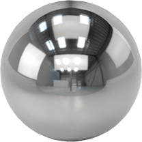 Image of Product. Front orientation. Highly Corrosion-Resistant 316 Stainless Steel Ball, 10 mm Diameter.