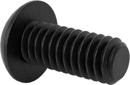 Image of Product. Back orientation. Black-Oxide Alloy Steel Button Head Torx Screws, 8-32 Thread, 3/8" Long.