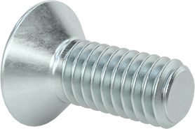 Image of Product. Back orientation. JIS Zinc-Plated Steel Flat Head Screws, M4 x 0.7 mm Thread Size, 10 mm Long.