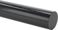 Image of Product. Black. Front orientation. Black. Chemical-Resistant Viton® Fluoroelastomer Cord Stock.