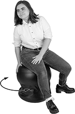 Image of ProductInUse. Front orientation. Contains Annotated. Chairs. Movement-Promoting Seats.