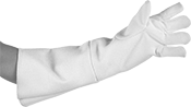 Image of ProductInUse. Zetex Fabric Gloves with Sleeve. Front orientation. Gloves. Extreme Heat-Protection Gloves, Zetex Fabric, Sleeve, Gloves.