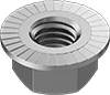 Metric High-Strength Steel Serrated Flange Locknuts—Class 10