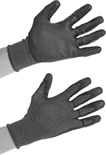Image of ProductInUse. Front orientation. Gloves. Tearaway Cut-Protection Gloves.