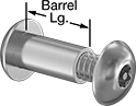 Image of Product. Front orientation. Contains Annotated. Binding Barrels. Tamper-Resistant Torx Binding Barrels and Screws.