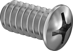 Image of Product. Front orientation. JIS Steel Pan Head Screws, M1.6 x 0.35 mm Thread, 3mm Long.