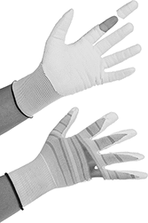 Image of ProductInUse. Tearaway Finger and Back of Hand. Front orientation. Gloves. Tearaway Work Gloves.