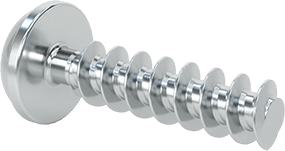 Image of Product. Back orientation. Thread-Forming Screws for Thin Plastic, M4 Screw Size, 16 mm Long, 8 mm Flange Diameter, T20 Torx.