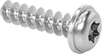 Image of Product. Front orientation. Tapping Screws. Steel Torx Flanged Rounded Head Thread-Forming Screws for Thin-Walled Holes in Plastic.