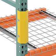 Image of ProductInUse. 4 Side Mounting Holes. Front orientation. Rack Guards. Post-Mount Steel Rack Guards, Bolt On, Side Mounting Hole.