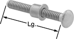 Image of Product. Rivet with Collar (Sold Separately). Front orientation. Contains Annotated. Rivets. Locking-Collar Rivets.