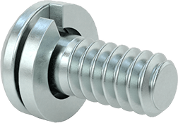 Image of Product. Back orientation. Stainless Steel Pan Head Screws with Split Lock Washer, 4-40 Thread Size, 1/4" Long.
