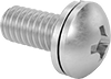 Stainless Steel Pan Head Phillips Screws with Split Lock Washer