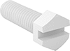 Plastic Hex Head Screws with Slotted Drive