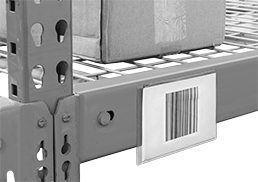 Image of ProductInUse. Front orientation. Label Holders. Easy-Scan Magnetic-Back Label Holders.