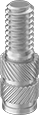 Image of Product. Front orientation. Threaded Inserts. Male Heat-Set Threaded Inserts for Plastic.