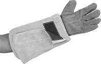 Image of ProductInUse. Front orientation. Arm Pads. Welding Arm Pads.