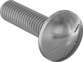 Image of Product. Back orientation. Carriage Bolts. High-Strength Grade 8 Steel Square-Neck Carriage Bolts.