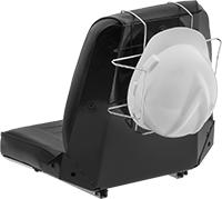 Image of ProductInUse. Front orientation. Hard Hat Racks. Vehicle-Seat-Back Mount.