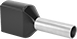 Image of Product. For 2 Wires—Insulated. Front orientation. Terminals, Ferrules, and Lugs. Wire Ferrules, For 2 Wires.
