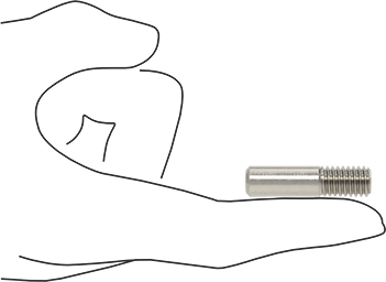 Image of Product. Side1 orientation. Contains SizingReference. 18-8 Stainless Steel Threaded on One End Stud, 3/8"-16 Thread, 1-1/2" Long.