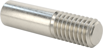 Image of Product. Front orientation. 18-8 Stainless Steel Threaded on One End Stud, 3/8"-16 Thread, 1-1/2" Long.