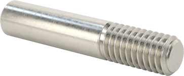 Image of Product. Front orientation. 18-8 Stainless Steel Threaded on One End Stud, 3/8"-16 Thread, 2" Long.