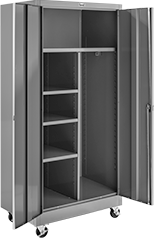 Image of Product. Front orientation. Cabinets. Wardrobe Cabinets with Shelves, Mobile.