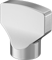 Image of Product. Front orientation. Thumb Nuts. Sanitary Spade-Head Thumb Nuts, Standard Profile.