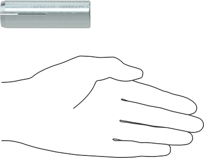 Image of Product. Side1 orientation. Contains SizingReference. Steel Female-Threaded Anchor for Concrete, 3/4"-4-1/2 Size Coil Threads.