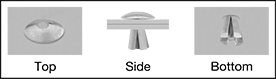 Image of ProductInUse. Installed in a Through-Hole. Top orientation. Contains Annotated, Border. Rivets. Pin-Drive Rivets.