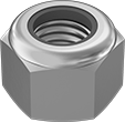 Image of Product. Front orientation. Locknuts. High-Profile Nylon-Insert Locknuts.